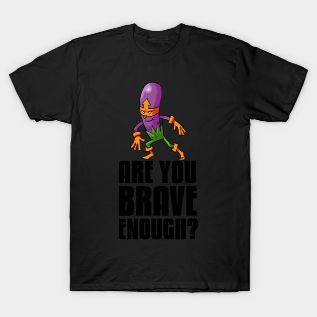 Purple Eggplant Hero / Foodietoon  /  Veggie Superheroes T-Shirt by ProjectX23